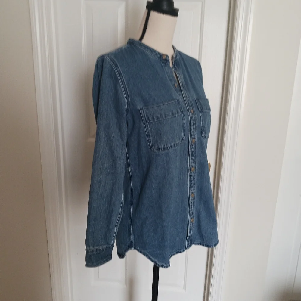 Madewell Demi Banded Collar Shirt Jacket - Picture 7 of 12